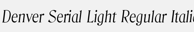 Denver-Serial-Light-Regular Italic